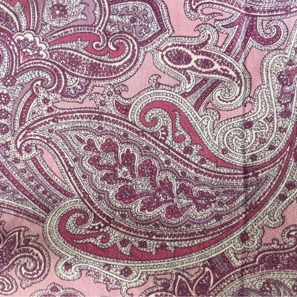 Lauren Ralph Lauren Black Label Purple Pink Paisley Nite Shirt Gown Women Medium - Picture 9 of 9